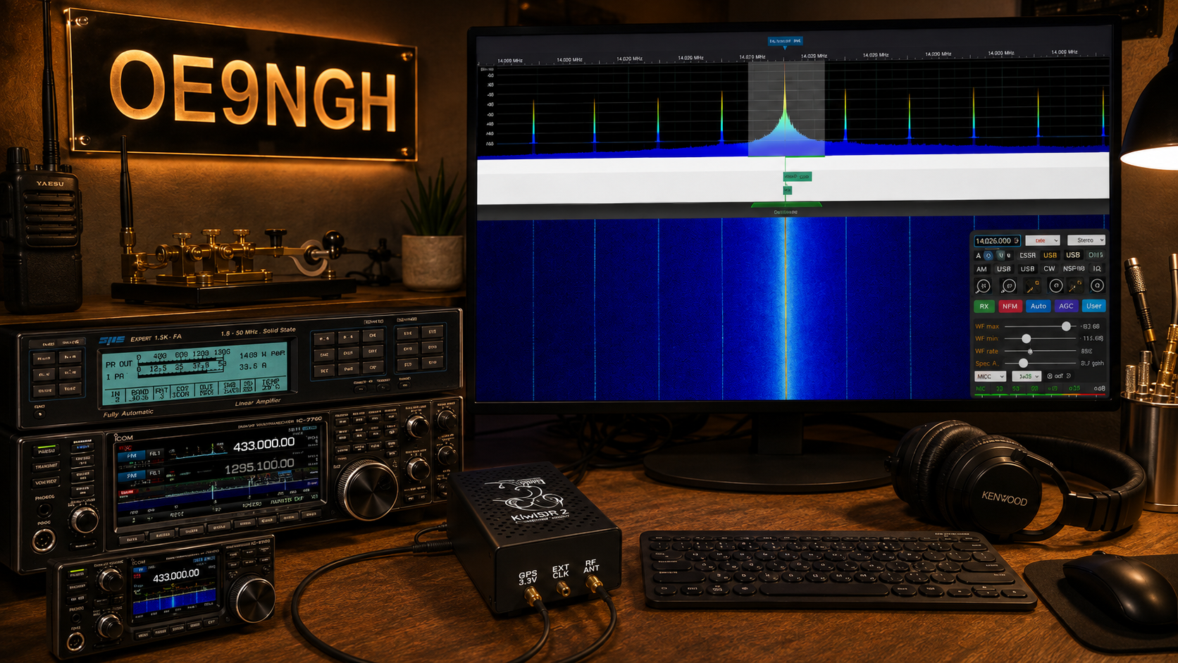 OE9NGH Kiwi SDR in Betrieb